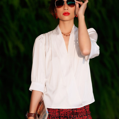 Áo Đắp Vạt Indy TOP190 Thời trang thiết kế Hity