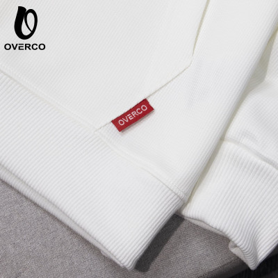 Áo khoác hoodie Overco kiểu dáng basic màu trắng 