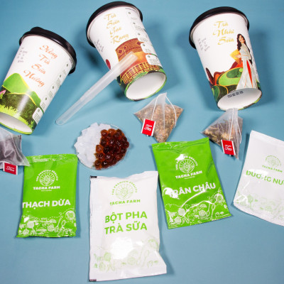 HỒNG TRÀ SỮA NƯỚNG TỰ PHA TACHA FARM