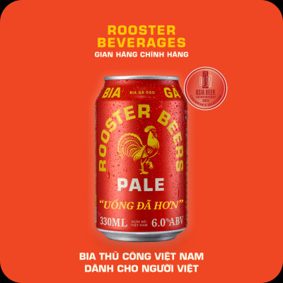 Thùng Rooster Beers Pale (Bia Gà) 24 Lon (330ml/Lon)