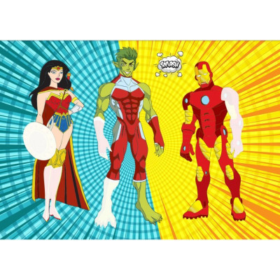 Sách - Super Heroes Siêu Anh Hùng - Dán Hình Sticker Trong Suốt - Tập 4 - Rèn Luyện IQ EQ CQ - Việt Thư