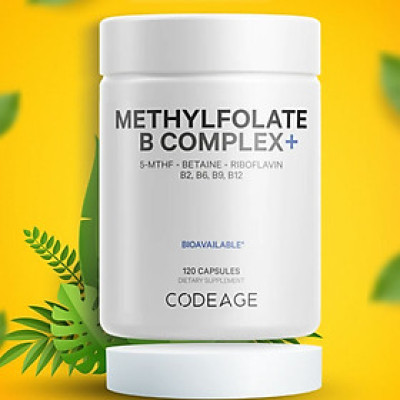 Viên bổ não Codeage Methylfolate B Complex - Tăng cường trí nhớ và khả năng tập trung - Nhập Khẩu Chính Ngạch Có Tem Phụ Tiếng Việt, Tem Chống Hàng Giả, Xác Thực Qua Tin Nhắn