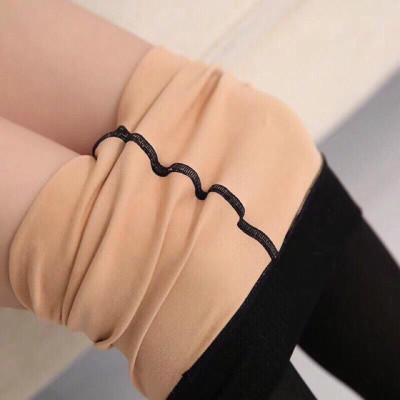 [KoSuyTu] Quần Tất Lót Nỉ 3D 6S Liền Bàn Siêu Dai, Co Giãn Tốt, Thật Chân - Màu Đen Trang Nhã Dễ Phối Đồ