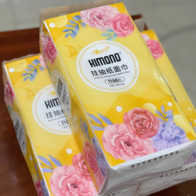 ( Tặng 2 gói) Thùng 10+2 bịch giấy treo tường đa năng KIMONO VÀNG 4 lớp dạng rút 1100 tờ