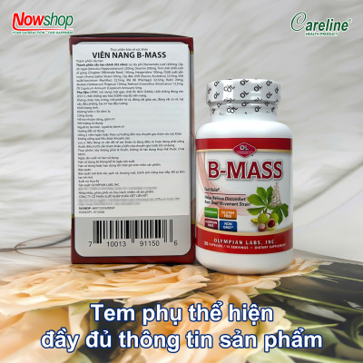 B-Mass Olympian Labs Mỹ hộp 30 viên hỗ trợ co búi trĩ lưu thông máu không táo bón ngừa tái phát