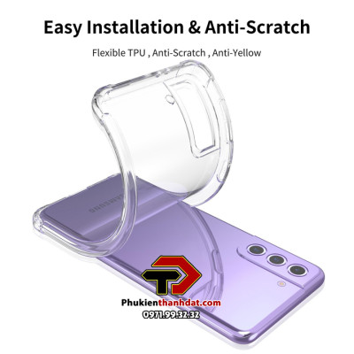 Ốp lưng dẻo trong chống sốc dành cho SamSung Galaxy Note 20 Ultra, Note 20, S24 Ultra, S23 Ultra, S22 Ultra, S21 FE, S20 FE, S24 FE, S23 FE - Hàng nhập khẩu