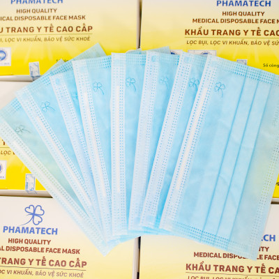 Khẩu Trang Y Tế  Phamatech 4 Lớp  – Cao Cấp, Lọc Khuẩn, Bụi Mịn