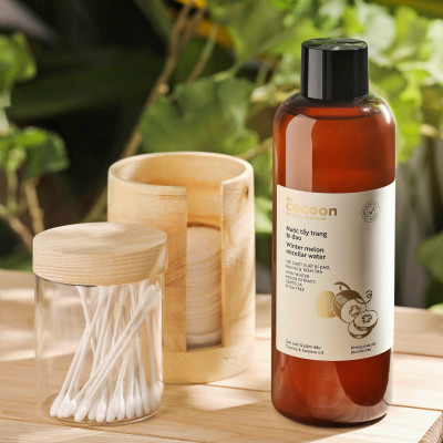 Nước tẩy trang bí đao cocoon 500ml + Cà phê đắk lắk làm sạch da chết môi cocoon 5g
