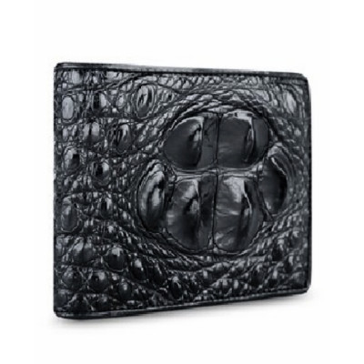 Ví nam Huy Hoàng da cá sấu gù đầu màu đen, nâu đỏ, vàng, nâu đất HC2213-14-15-49