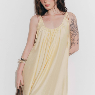 DOTTIE - Đầm maxi nhún ngực - Vàng - D0718