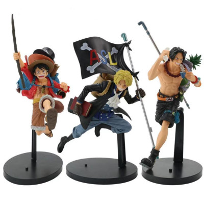 Mô Hình Bộ 3 Luffy Sabo ACE Siêu Cute 19-21Cm Mô hình One Piece Cao Cấp, Figure Mô Hình Anmie One Piece Luffy Vua Hải Tặ