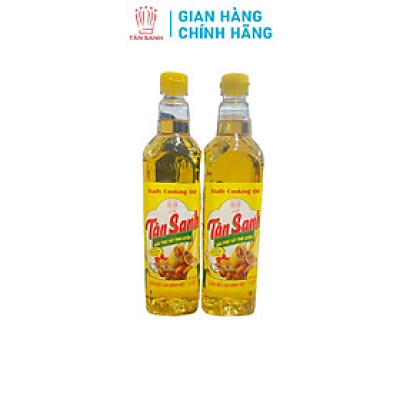 Combo 2 Chai Dầu Ăn Tân Sanh Chiên Giòn Thượng Hạng Chai 1 Lít