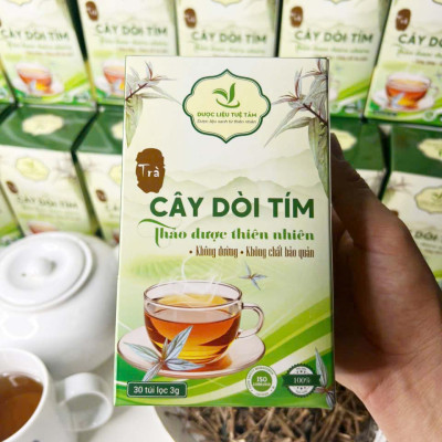 Trà cây bọ mắm túi lọc Tuệ Tâm - Trà túi lọc cây bọ mắm - Mỗi hộp có 30 gói 3g - Dùng cho người ho, ho lâu ngày, phổi yếu