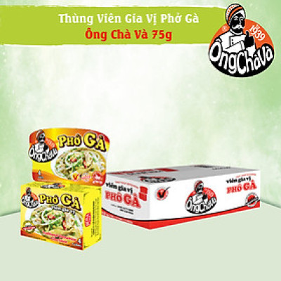 Thùng Viên Gia Vị Phở Gà 75g Ông Chà Và 144 Hộp Siêu Tiết Kiệm Dễ Dùng Và Tiện Lợi Thích Hợp Cho Quán Ăn
