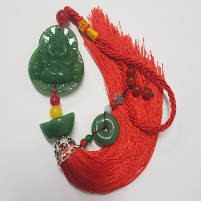 Bộ Khánh Ngọc phật di lặc phong thủy treo trên ô tô, xe hơi