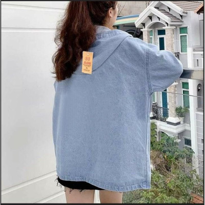 Áo khoác chống nắng trơn túi dọc mũ dễ thương nhiều màu lựa chọn-A3040