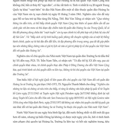 Quá Trình Xác Lập Của Nhà Nước Việt Nam Tại Quần Đảo Hoàng Sa Và Trường Sa