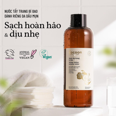 Nước tẩy trang bí đao Cocoon 500ml dành cho da dầu, da mụn thuần chay