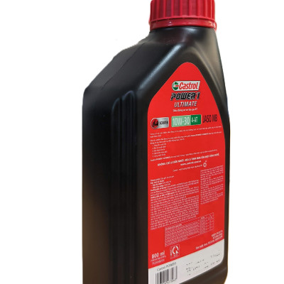 Combo 2 sản phẩm dầu nhớt động cơ cao cấp và dầu hộp số (dầu Lap) cho xe ga (Castrol Power1 Ultimate scooter 0,8L và Castrol scooter gear oil)