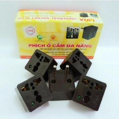 Phích Cắm Điện LIOA Chuyển Từ 3 Chân Sang 2 Chân, Ổ Cắm Chuyển Đổi Đa Năng An Toàn, Nhỏ Gọn, Tiện Dụng Trong Gia Đình. TakyHome 8613