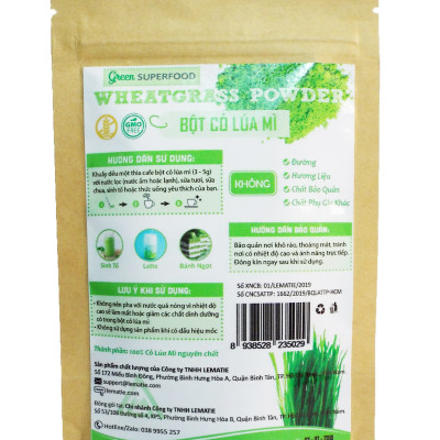 Bột Cỏ Lúa Mì Lematie (Túi Zip 45g)