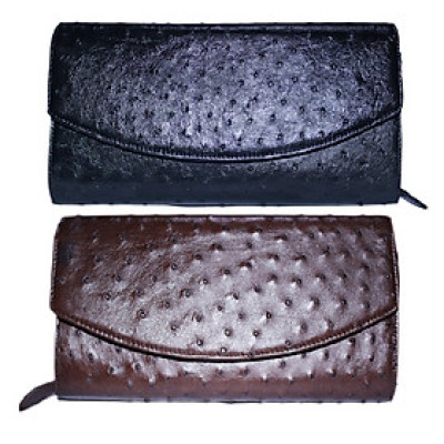 HJ6430-31-32-33 - Túi xách nữ da đà điểu Huy Hoàng đeo chéo màu đen, nâu đất, vàng, nâu đỏ