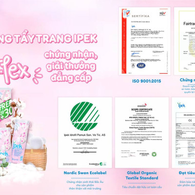 Combo Bông Tẩy Trang IPEK 150 Miếng (Thổ Nhĩ Kì)