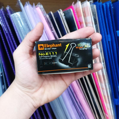 Hộp 12 Kẹp Bướm 25mm - Elephant E111