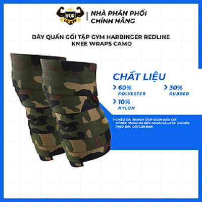 Dây Quấn Gối Tập Gym Harbinger Redline Knee Wraps Camo
