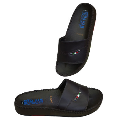 Dép Nam Quai Ngang HÀ NAM Da Bò Thật Cao Cấp DNA2076