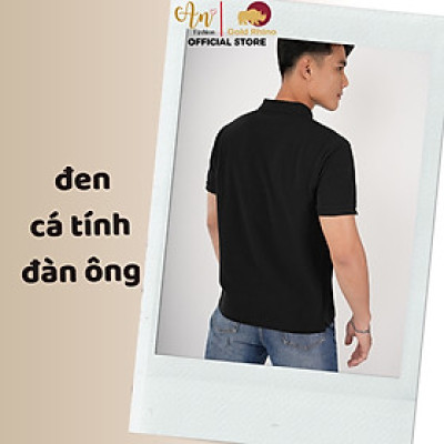 Áo Polo Nam Màu ĐEN Cao Cấp 100% Cotton, Thoáng Mát, Kháng Khuẩn - Gold Rhino