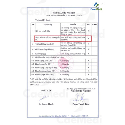 Khẩu trang y tế CAEMEDI 3 lớp trắng cao cấp, kháng khuẩn, lọc bụi bẩn đạt chuẩn BFE, FDA xuất khẩu Châu Âu - Hộp 50 cái