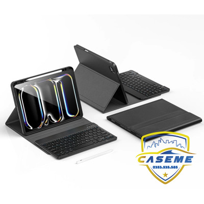 Bao da bàn phím dành cho iPad Pro M4 11 inch 2024 Wi Wu MK-006 – 3 trong 1 kèm bút cảm ứng - Hàng chính hãng