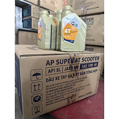 Dầu nhớt xe tay ga giá sỉ cho tiệm sửa xe, rửa xe AP OIL- AP Super 4T Scooter 10W40 [giá sỉ][giao nhanh][toàn quốc]