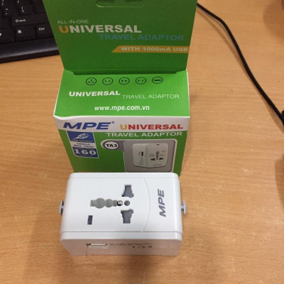 Ổ CẮM DU LỊCH ĐA NĂNG TÍCH HỢP CỔNG USB -TA2- hàng chính hãng MPE