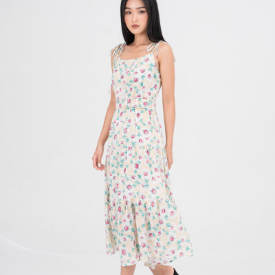 De Leah - Đầm Xoè 2 Dây Đuôi Cá Viền Eo Trh