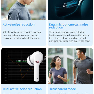 CINCATDY Tai Nghe Gaming True Wireless Earbuds Headphone Bluetooth V5.0 Phiên Bản Nâng Cấp Headset Dock Sạc có Led Báo Pin Kép J5 ANC