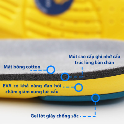 Bộ 3 mẫu lót giày thể thao, đêm êm bàn chân khi vận động, dùng để thay thế lót cũ - Buybox - BBPK26_BBPK128_BBPK155
