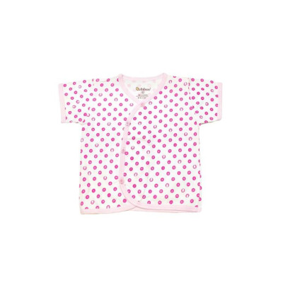 Sơ sinh - Áo sơ sinh cổ tim tay ngắn chấm bi BABIBOO BB49