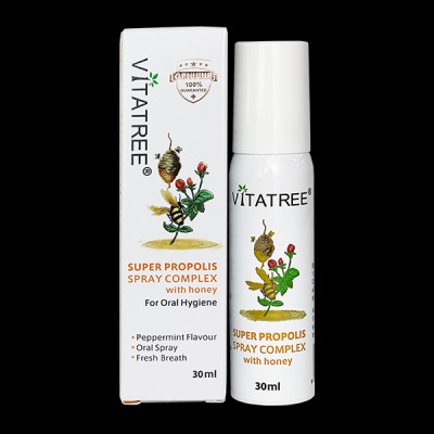 Vitatree Keo Ong Super Propolis Spray Complex Giúp Tăng Cường Hệ Miễn Dịch Chống Vi Khuẩn, Viêm Họng - Nướu Và Giảm Ho, Cảm Lạnh, Nhanh Lanh Vết Thương - QuaTangMe Extaste