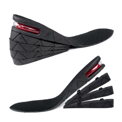 Lót giày tăng chiều cao tăng 5cm chất liệu Đệm Khí êm chân, thoáng khí Nguyên Bàn - Đen