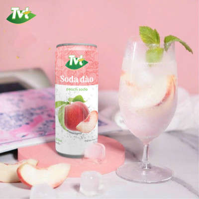 [Combo 12 lon 320ml] Soda Đào TVT - Nước cốt đào tự nhiên cùng soda nhẹ nhàng