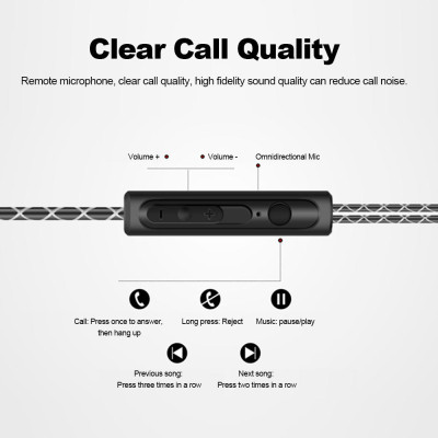 Tai nghe FONGE S760 nhét trong có dây chống thấm nước,âm thanh nổi
