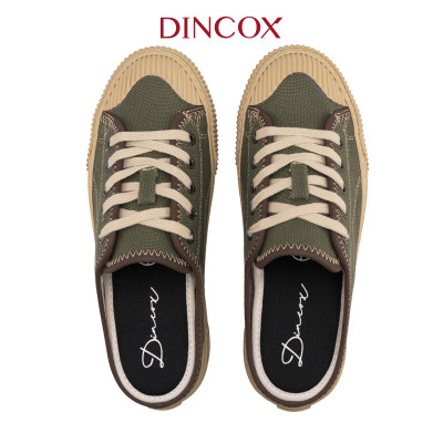 Giày Sục Đạp Gót Mules Vải Sneaker Unisex Tăng Chiều Cao 4cm DINCOX E10 Matcha