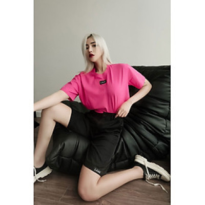 LAAS Áo thun logo fabric  trơn nhiều màu