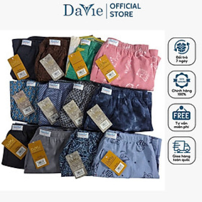 Quần Short Mặt Nhà Thương Hiệu Davie Dvs06 Chất Liệu Kate 100% Cotton Thoáng Mát
