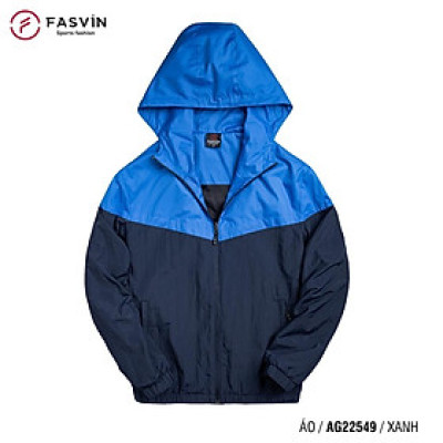 Áo gió thể thao nam Fasvin 2 lớp có mũ chất liệu cao cấp mềm mại co giãn AG22549.HN