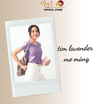 Áo Thun Cổ Tròn 100% Cotton Cao Cấp Màu TÍM LAVENDER Mộng Mơ Như Nàng Thơ - Gold Rhino