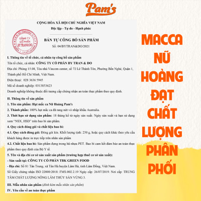 COMBO 2 Maccadamia Nữ Hoàng Nhập Khẩu Úc Pam