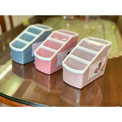 Khay Cắm Bút, Đựng Mỹ Phẩm 4 Ngăn Tiện ích - Giao màu ngẫu nhiên
